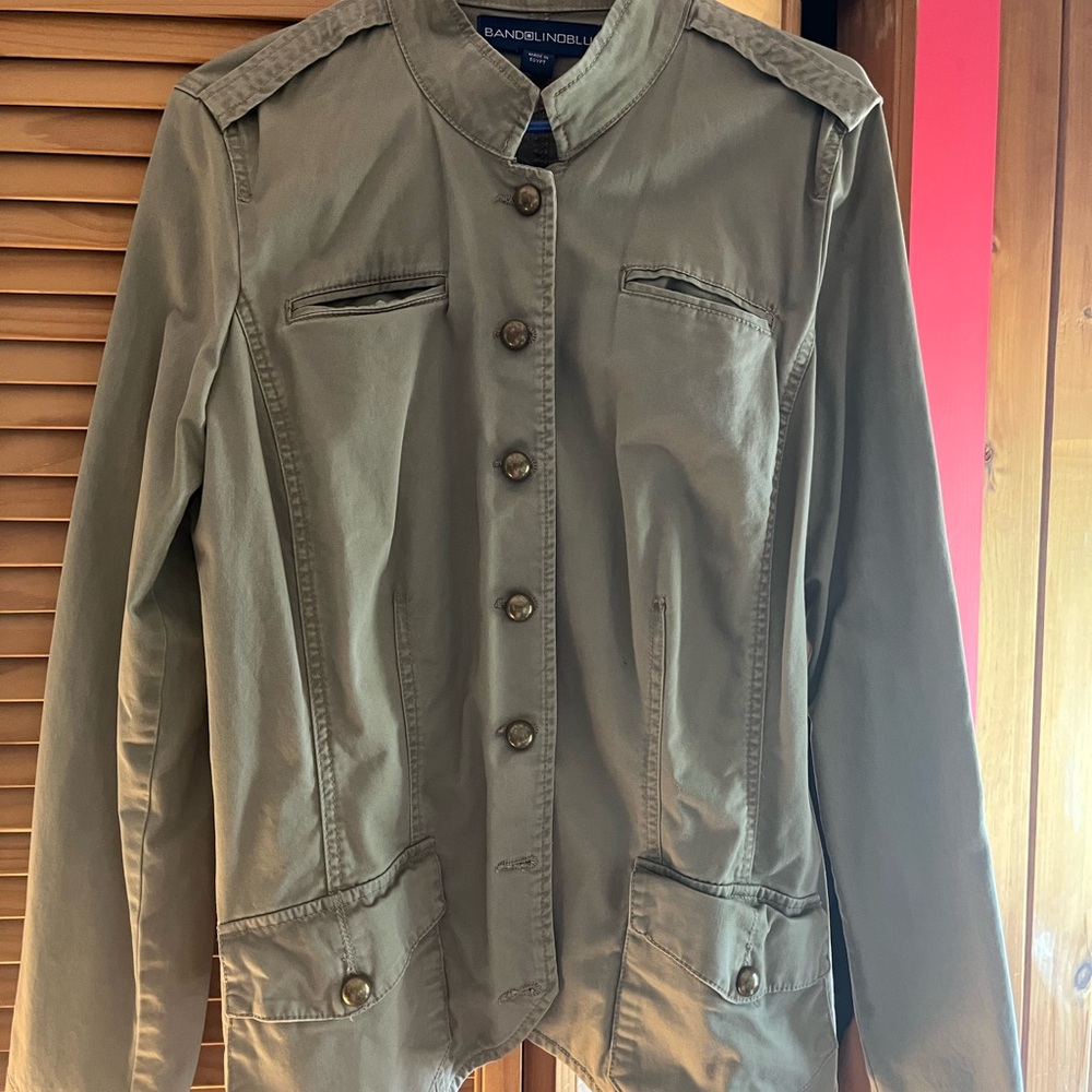Bandolino Green Utility Jacket Durable Cotton